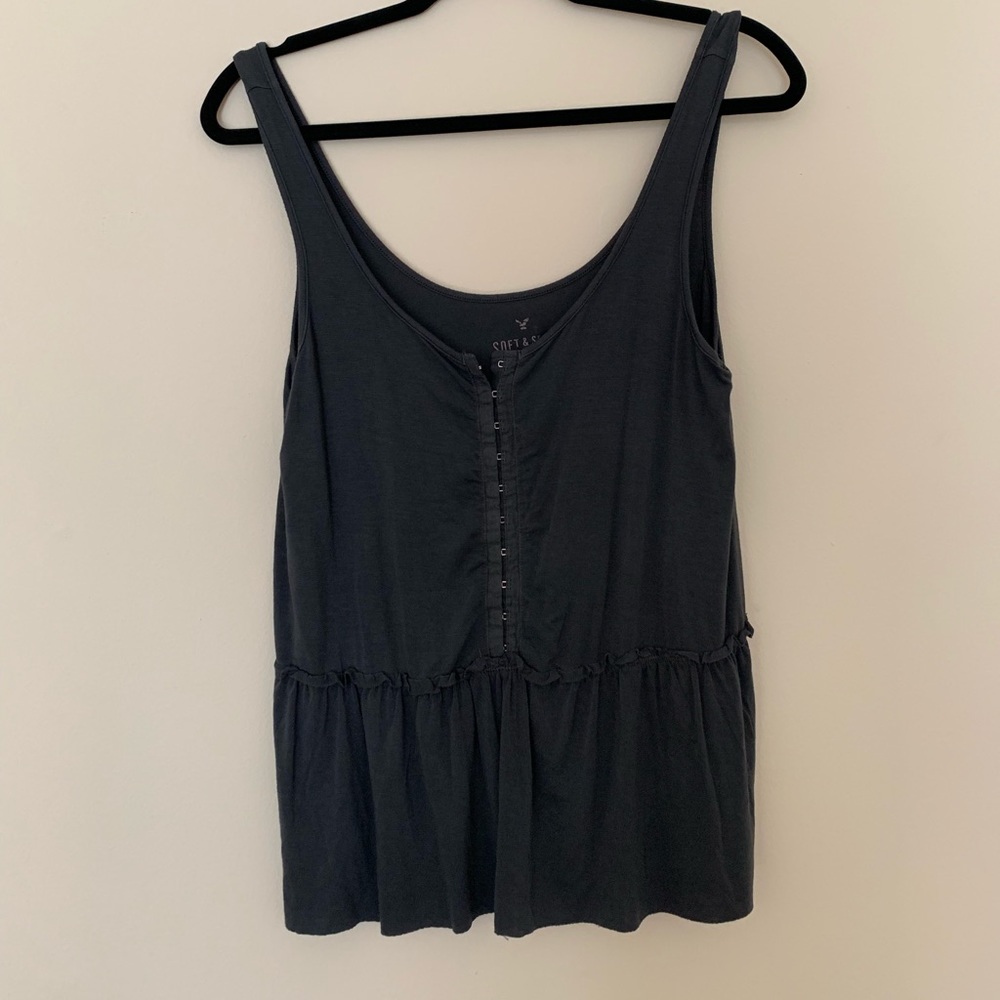 Clasp peplum tank